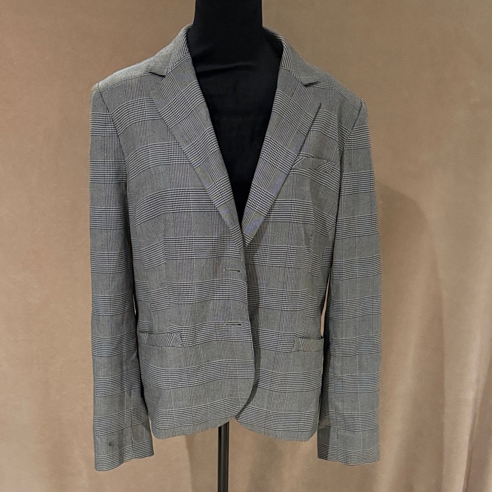 Jones New York Gray Checkered Women's Blazer